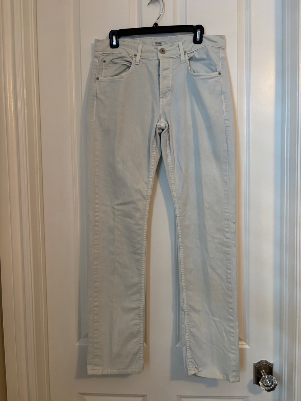 Hudson Jeans Men's Pale Blue Straight Jeans